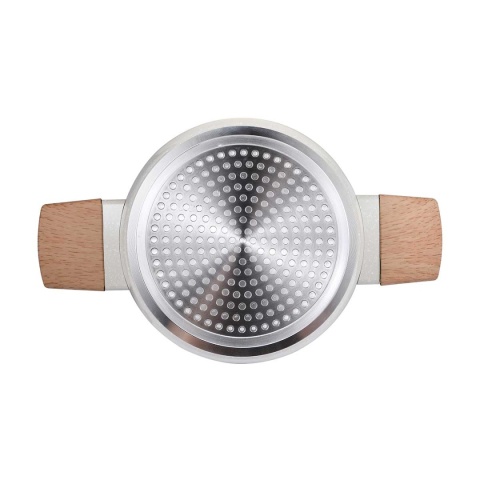 GARNEK MARMURKOWY 20cm Z POKRYWĄ BERGNER BG-34745 NATURALLY