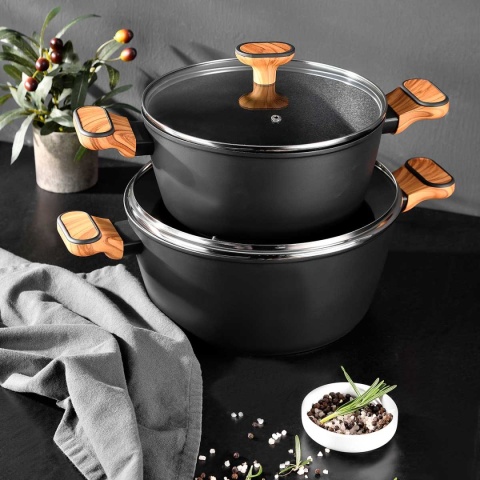 GARNEK MULTICLAD 20cm Z POKRYWĄ BERGNER BG-56036 CHARCOAL