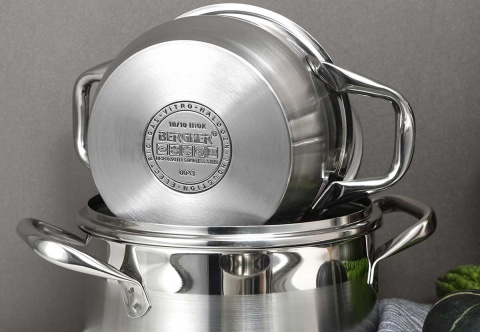 ZESTAW GARNKÓW STALOWYCH 8 ELEM. GOURMET LINE BG-6523