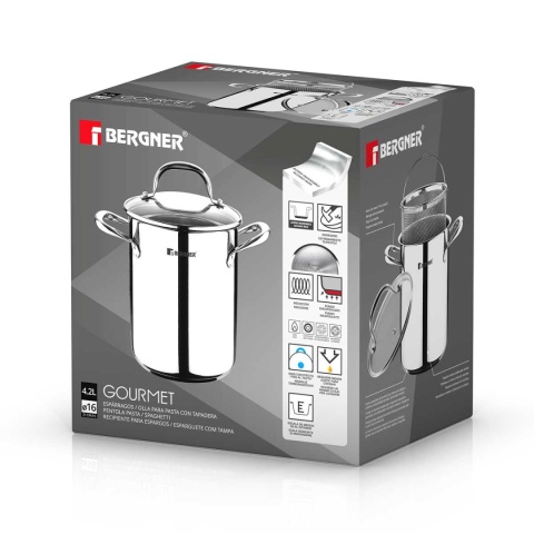 GARNEK 4,2L BERGNER BG-6379 DO SZPARAGÓW SPAGHETTI GOURMET LINE