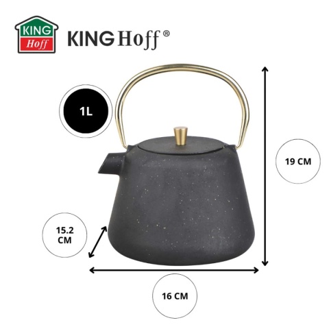 ZAPARZACZ ŻELIWNY IMBRYK 1L Z FILTREM KINGHOFF KH-1932