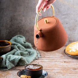 ZAPARZACZ ŻELIWNY IMBRYK 1L Z FILTREM KINGHOFF KH-1934