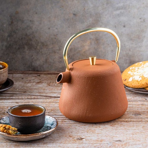 ZAPARZACZ ŻELIWNY IMBRYK 1L Z FILTREM KINGHOFF KH-1933