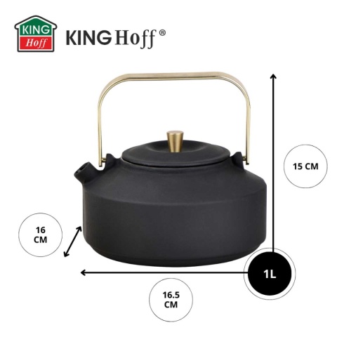 ZAPARZACZ ŻELIWNY IMBRYK 1L Z FILTREM KINGHOFF KH-1933