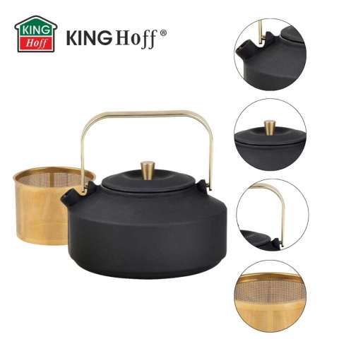 ZAPARZACZ ŻELIWNY IMBRYK 1L Z FILTREM KINGHOFF KH-1933