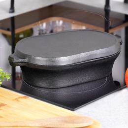 BRYTFANNA PATELNIA ŻELIWNA Z PATELNIĄ 2w1 28x16cm CAST LINE 279053