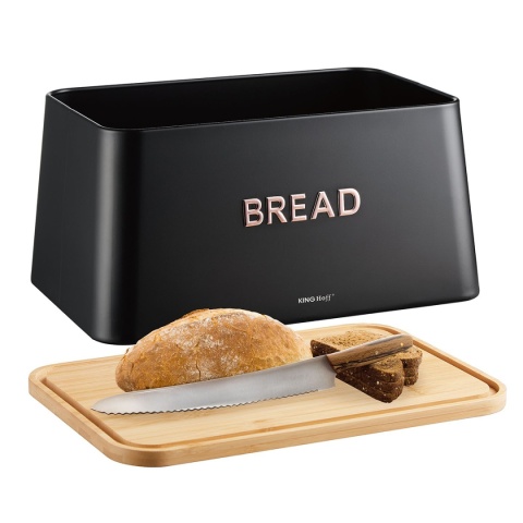 CHLEBAK STALOWY Z DESKĄ DO KROJENIA KINGHOFF KH-1948