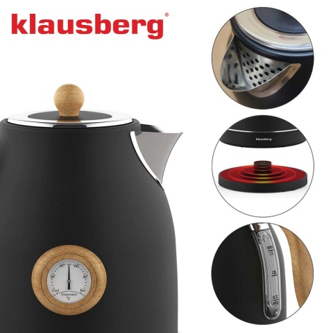 CZAJNIK ELEKTRYCZNY 1,7L Z TERMOMETREM KLAUSBERG KB-7907 RETRO
