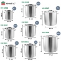 GARNEK GASTRONOMICZNY Z POKRYWĄ STALOWĄ 98L KINGHOFF KH-1968