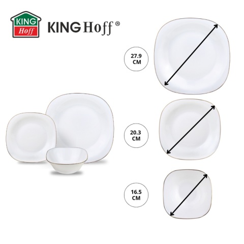 KOMPLET OBIADOWY TOPAZ DLA 6 OSÓB 18 ELEM. KINGHOFF KH-1923