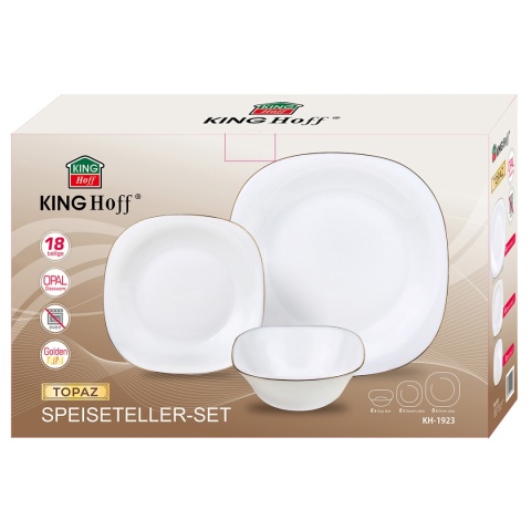 KOMPLET OBIADOWY TOPAZ DLA 6 OSÓB 18 ELEM. KINGHOFF KH-1923