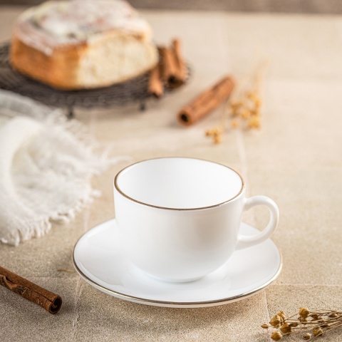 ZESTAW KAWOWY 6 FILIŻANEK ZE SPODECZKAMI KINGHOFF OPAL KH-1929