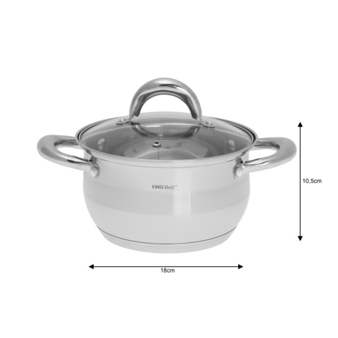 Komplet garnków stalowych 12 elementów Kinghoff KH-1098