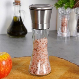 RĘCZNY MŁYNEK DO PIEPRZU I SOLI SZKLANY 259368