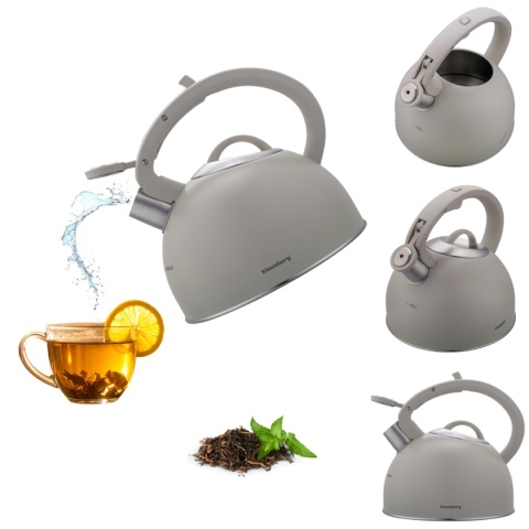 CZAJNIK STALOWY Z GWIZDKIEM 2,5L KLAUSBERG KB-7912