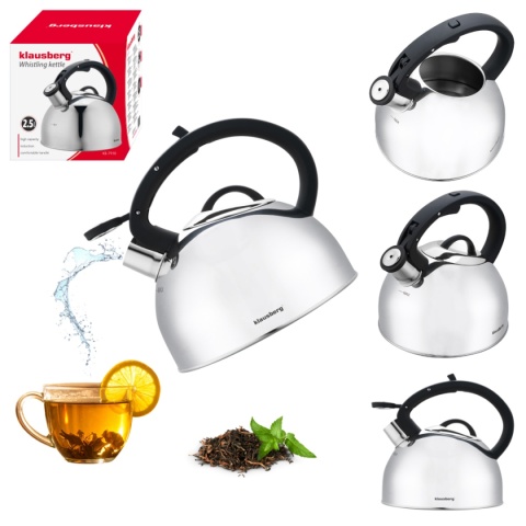 CZAJNIK STALOWY Z GWIZDKIEM 2,5L KLAUSBERG KB-7910