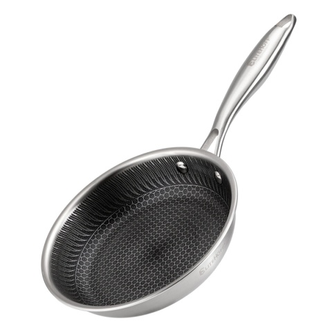 PATELNIA STALOWA 20cm Z POWŁOKĄ PLASTER MIODU E-7545