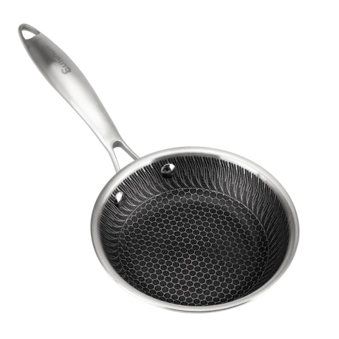 PATELNIA STALOWA 16cm Z POWŁOKĄ PLASTER MIODU E-7543