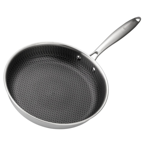 PATELNIA STALOWA 26cm Z POWŁOKĄ PLASTER MIODU E-7548