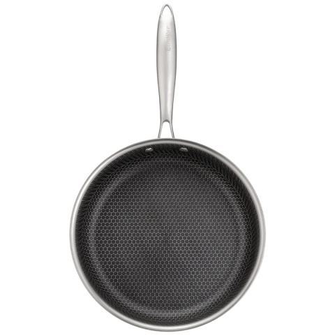 PATELNIA STALOWA 28cm Z POWŁOKĄ PLASTER MIODU E-7549