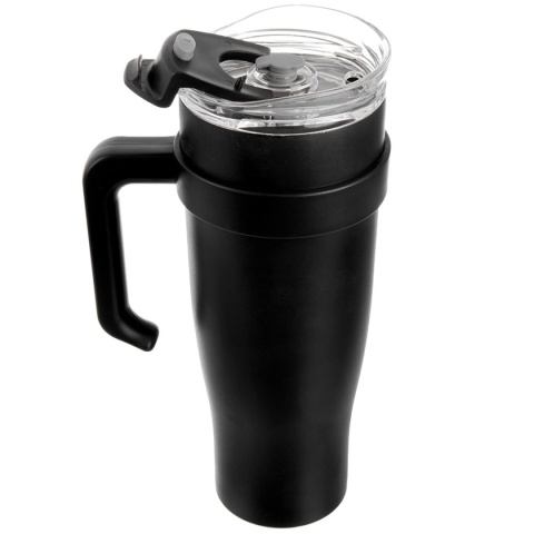 STALOWY KUBEK TERMICZNY TERMOS 1200ml Z RĄCZKĄ I SŁOMKĄ ORION 112284