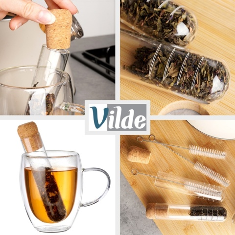 ZAPARZACZE SZKLANE FIOLKI DO HERBATY ZIÓŁ 3 szt. 259425