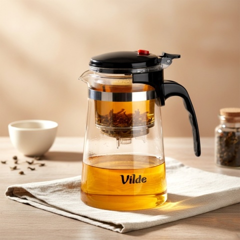 DZBANEK SZKLANY 680ml Z ZAPARZACZEM SPUSTOWYM DO HERBATY ZIÓŁ 259415