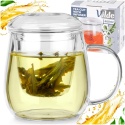 KUBEK SZKLANY 400ml Z ZAPARZACZEM I POKRYWĄ 139816