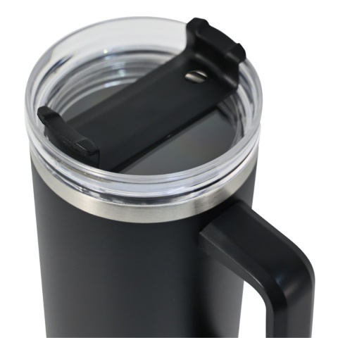 STALOWY KUBEK TERMICZNY TERMOS 1100ml Z RĄCZKĄ I SŁOMKĄ KLAUSBERG KB-7942