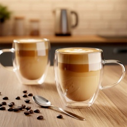 SZKLANKI TERMICZNE 2szt. 320ml Z PODWÓJNĄ SCIANKĄ DO KAWY HERBATY 139821