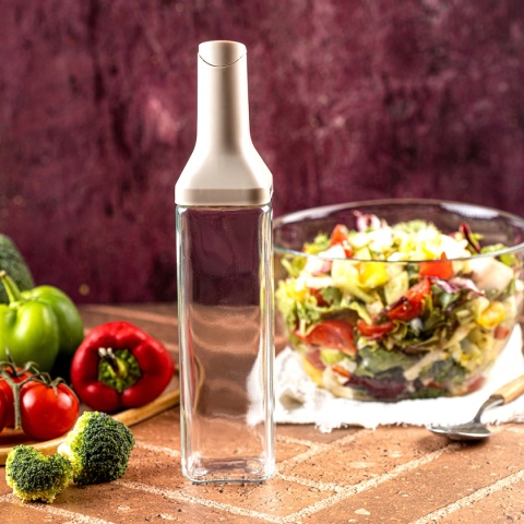 SZKLANA BUTELKA 500ml Z NALEWAKIEM DO OCTU I OLIWY KINGHOFF KH-2004