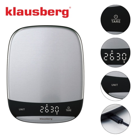 ELEKTRONICZNA WAGA KUCHENNA 10kg KLAUSBERG KB-7936
