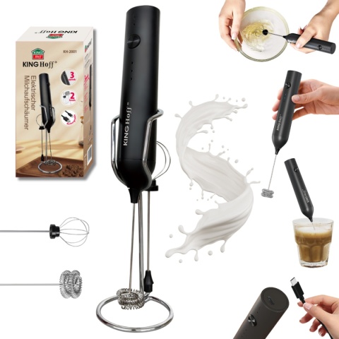 ELEKTRYCZNY MIKSER DO KOKTAJLI SPIENIACZ DO MLEKA KINGHOFF KH-2001
