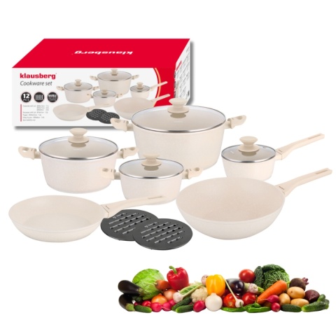 ZESTAW 12 ELEM. GARNKÓW MARMURKOWYCH KLAUSBERG KB-7959