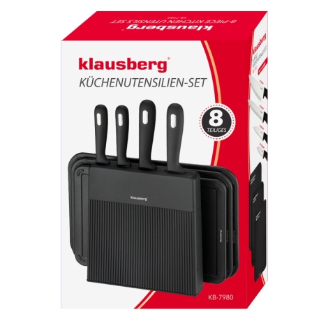 ZESTAW NOŻY I DESEK KUCHENNYCH W STOJAKU KLAUSBERG KB-7980
