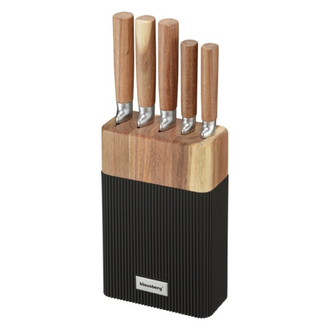 ZESTAW NOŻY W BLOKU AKACJOWYM KLAUSBERG KB-7981