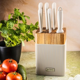 ZESTAW NOŻY W BLOKU AKACJOWYM KLAUSBERG KB-7984