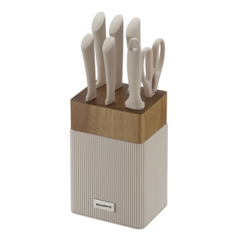 ZESTAW NOŻY W BLOKU AKACJOWYM KLAUSBERG KB-7984