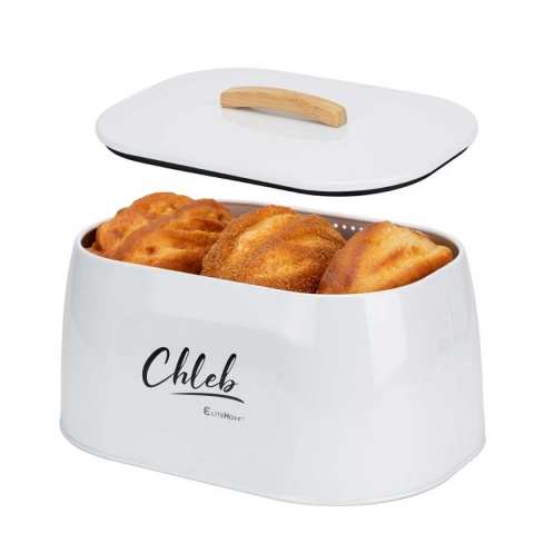 CHLEBAK POJEMNIK STALOWY NA PIECZYWO E-6325 biały