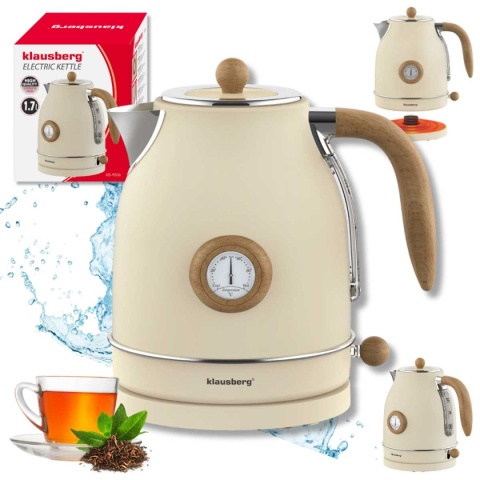 CZAJNIK ELEKTRYCZNY 1,7L Z TERMOMETREM KLAUSBERG KB-7907 RETRO