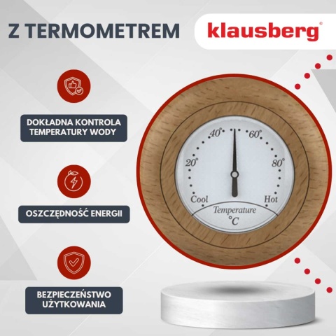 CZAJNIK ELEKTRYCZNY 1,7L Z TERMOMETREM KLAUSBERG KB-7907 RETRO