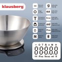 ELEKTRONICZNA WAGA KUCHENNA 5kg/1.8l KLAUSBERG KB-7939 Bluetooth