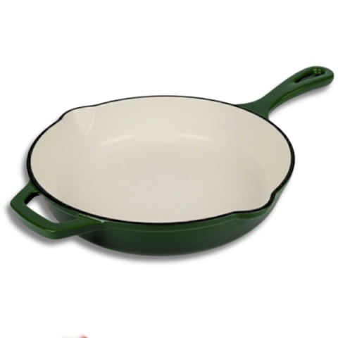 EMALIOWANA PATELNIA ŻELIWNA 26cm HAGE ZIELONA