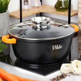 GARNEK GRANITOWY 5,8L 28cm Z POKRYWĄ Z AROMATYZEREM TERRUNA 199106