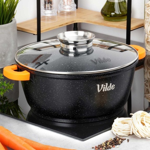 GARNEK GRANITOWY 5,8L 28cm Z POKRYWĄ Z AROMATYZEREM TERRUNA 199106