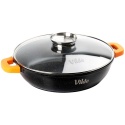 GARNEK GRANITOWY PŁASKI PATELNIA 4,7L 32cm Z POKRYWĄ Z AROMATYZEREM TERRUNA 199109