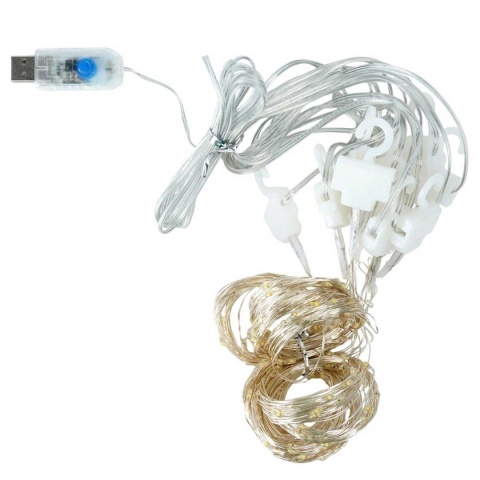 KURTYNA ŚWIETLNA 300 LED 3m Z PILOTEM 839439