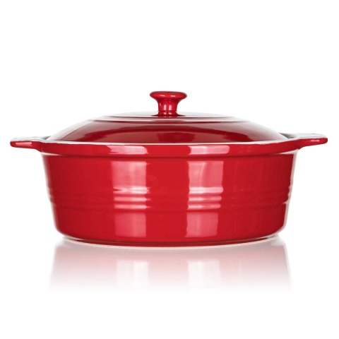 NACZYNIE CERAMICZNE Z POKRYWĄ DO ZAPIEKANIA 26 cm 3L BANQUET CULINARIA