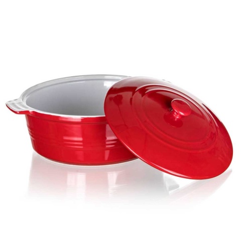 NACZYNIE CERAMICZNE Z POKRYWĄ DO ZAPIEKANIA 26 cm 3L BANQUET CULINARIA