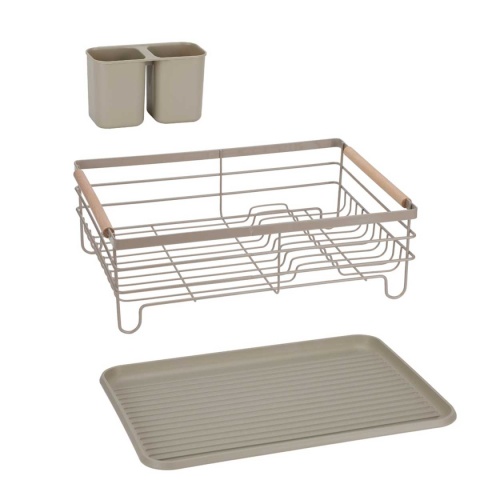 SUSZARKA DO NACZYŃ Z OCIEKACZEM I TACĄ E-8189 BEŻOWA